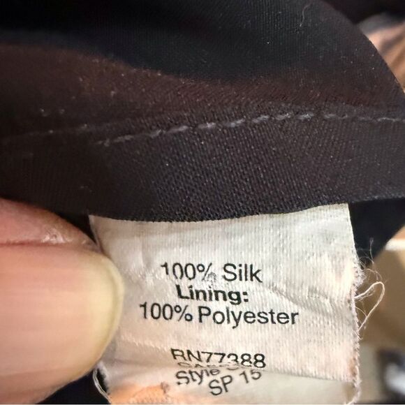 Madewell Womens 100% Silk Knee Length Black Skirt Size XS Runs Big Pocket Office - Picture 5 of 5